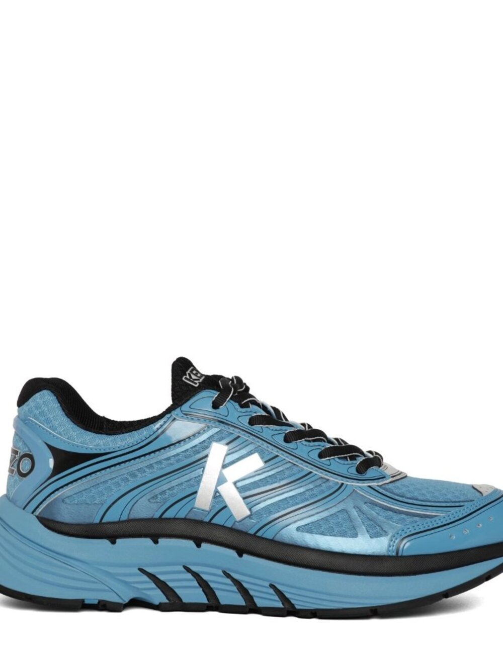$470-Kenzo Men's Pace Mesh Running Sneakers FD65SN070F67 Duck Blue - RARE